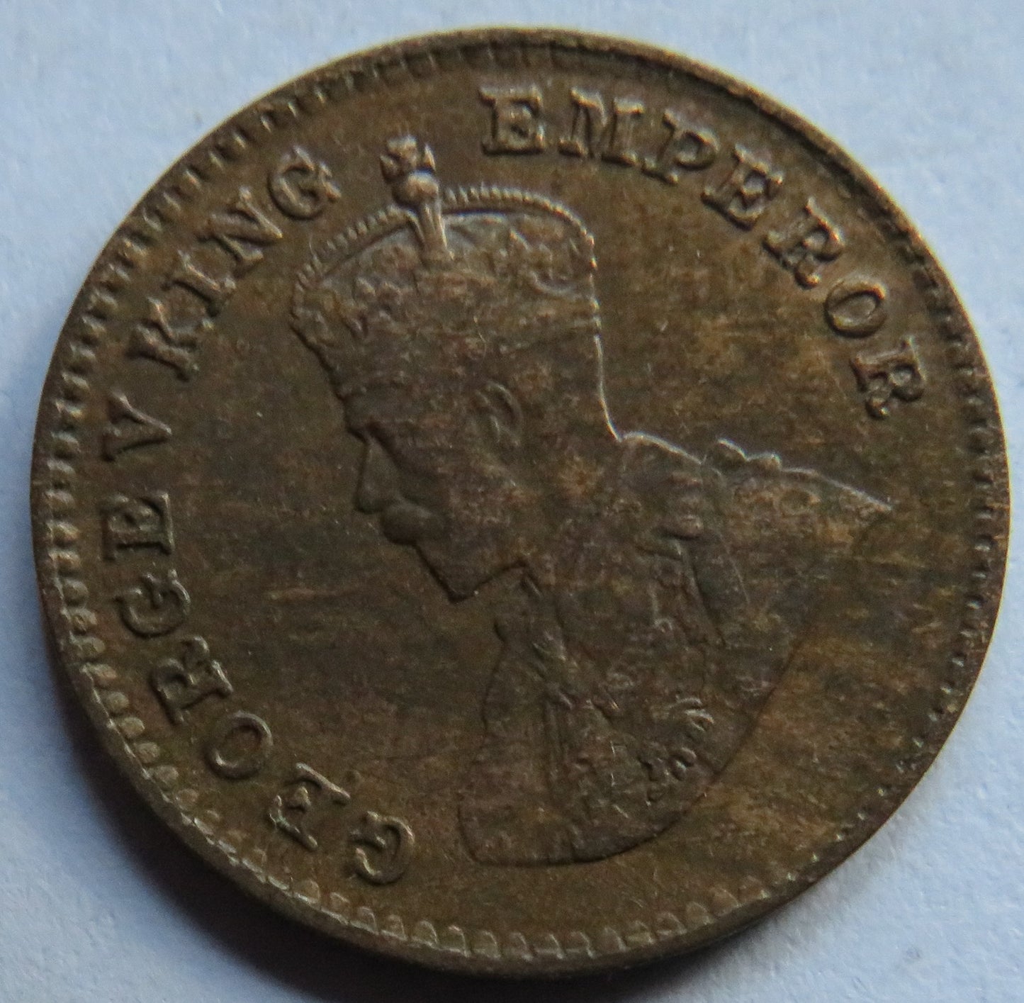 1926 King George V India 1/12th Anna Coin