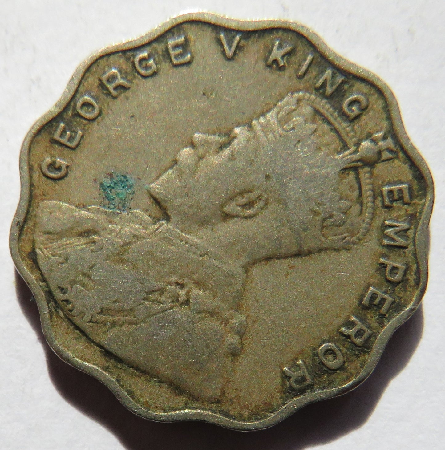 1913 King George V India One Anna Coin