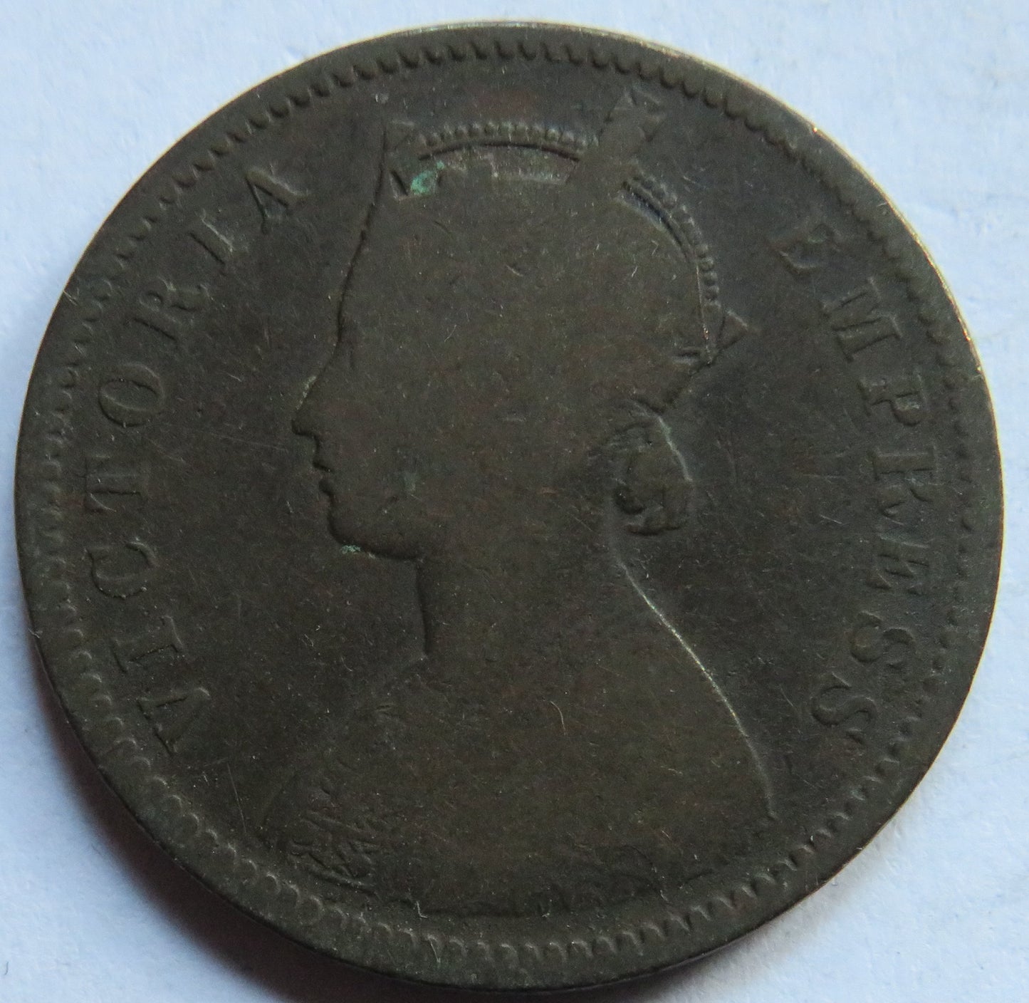 1878 Queen Victoria India 1/4 Quarter Anna Coin