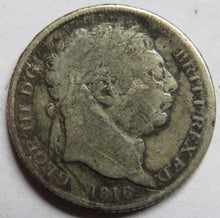 Load image into Gallery viewer, 1816 King George III Silver Sixpence Coin - Great Britain
