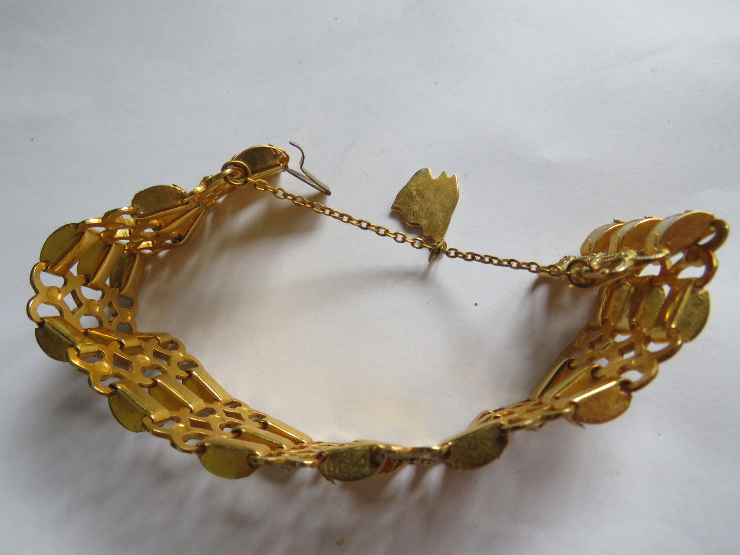 Vintage Mallorca Damascene Triple Row Bracelet