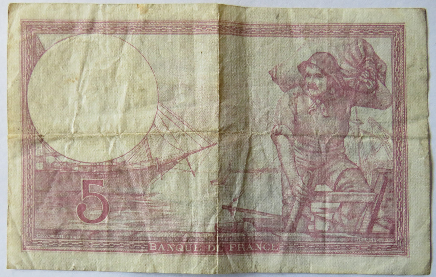 1933 France 5 Francs Banknote