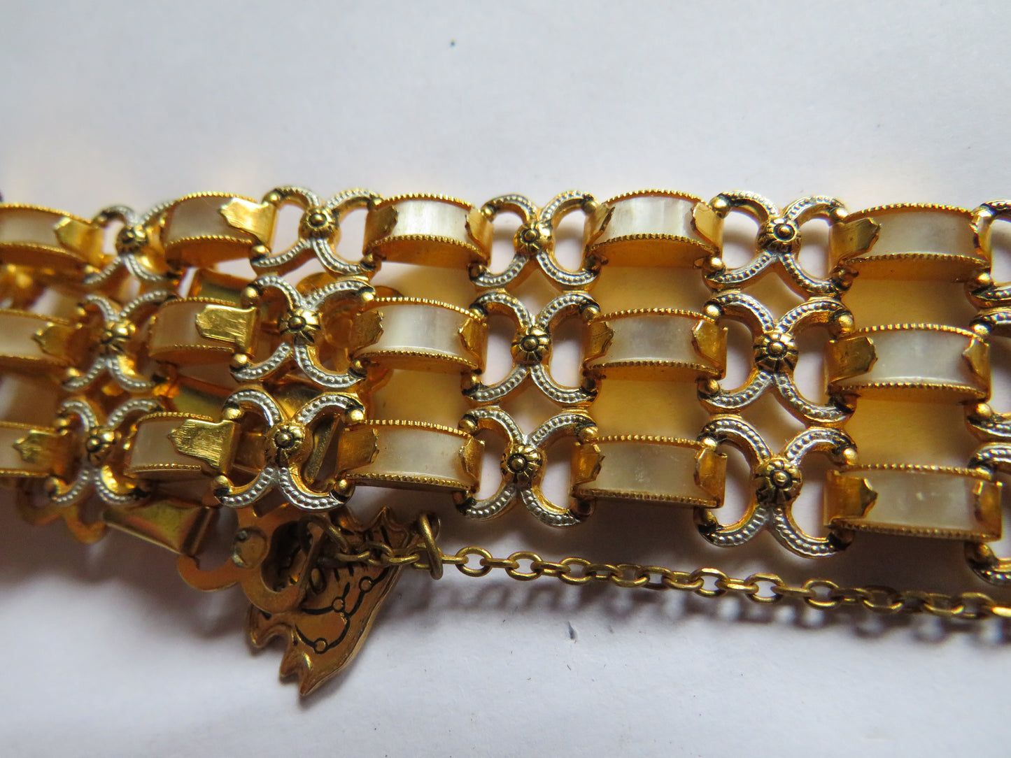 Vintage Mallorca Damascene Triple Row Bracelet