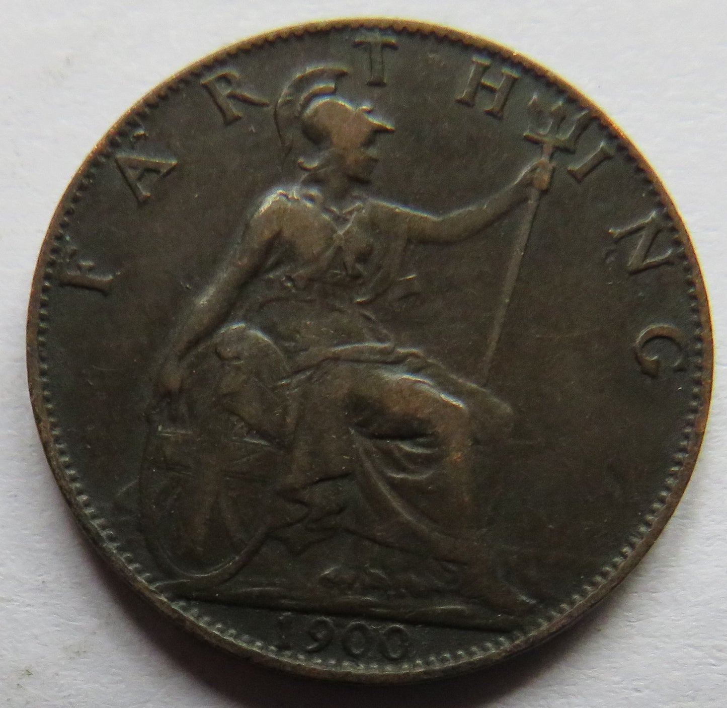 1900 Queen Victoria Farthing Coin - Great Britain