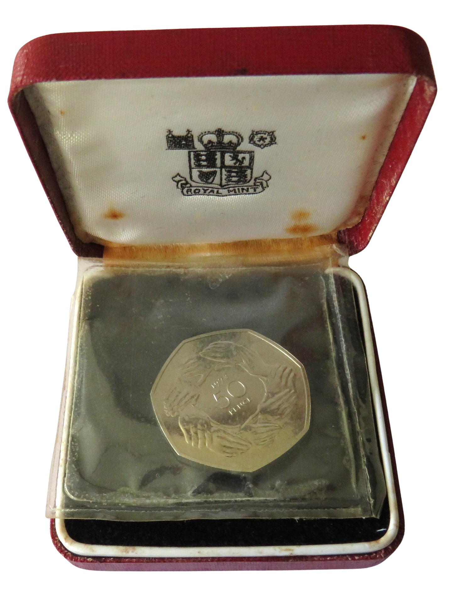 1973 Great Britain 50p Fifty Pence Accession To European Union Cased Coin
