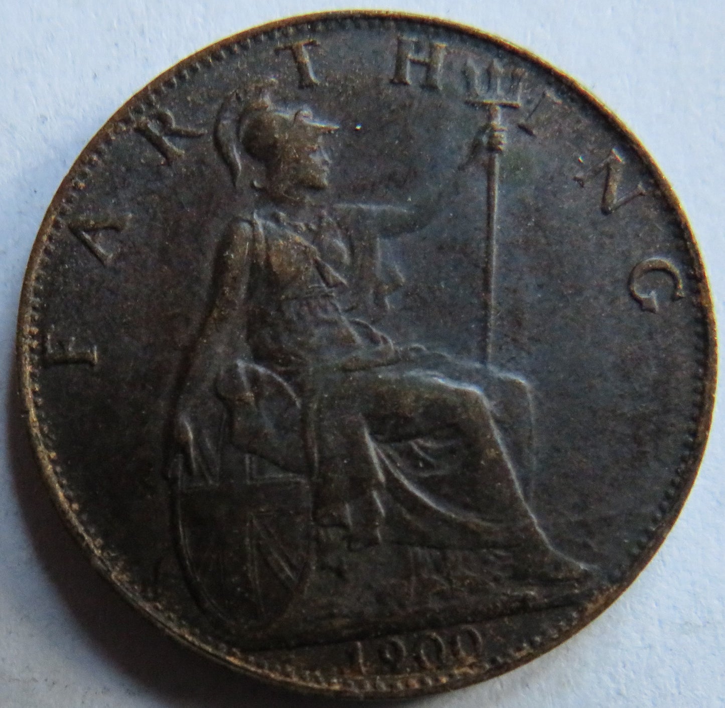 1900 Queen Victoria Farthing Coin - Great Britain