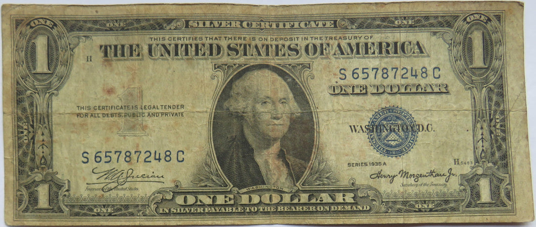 1935-A United States of America Silver Certificate $1 Banknote