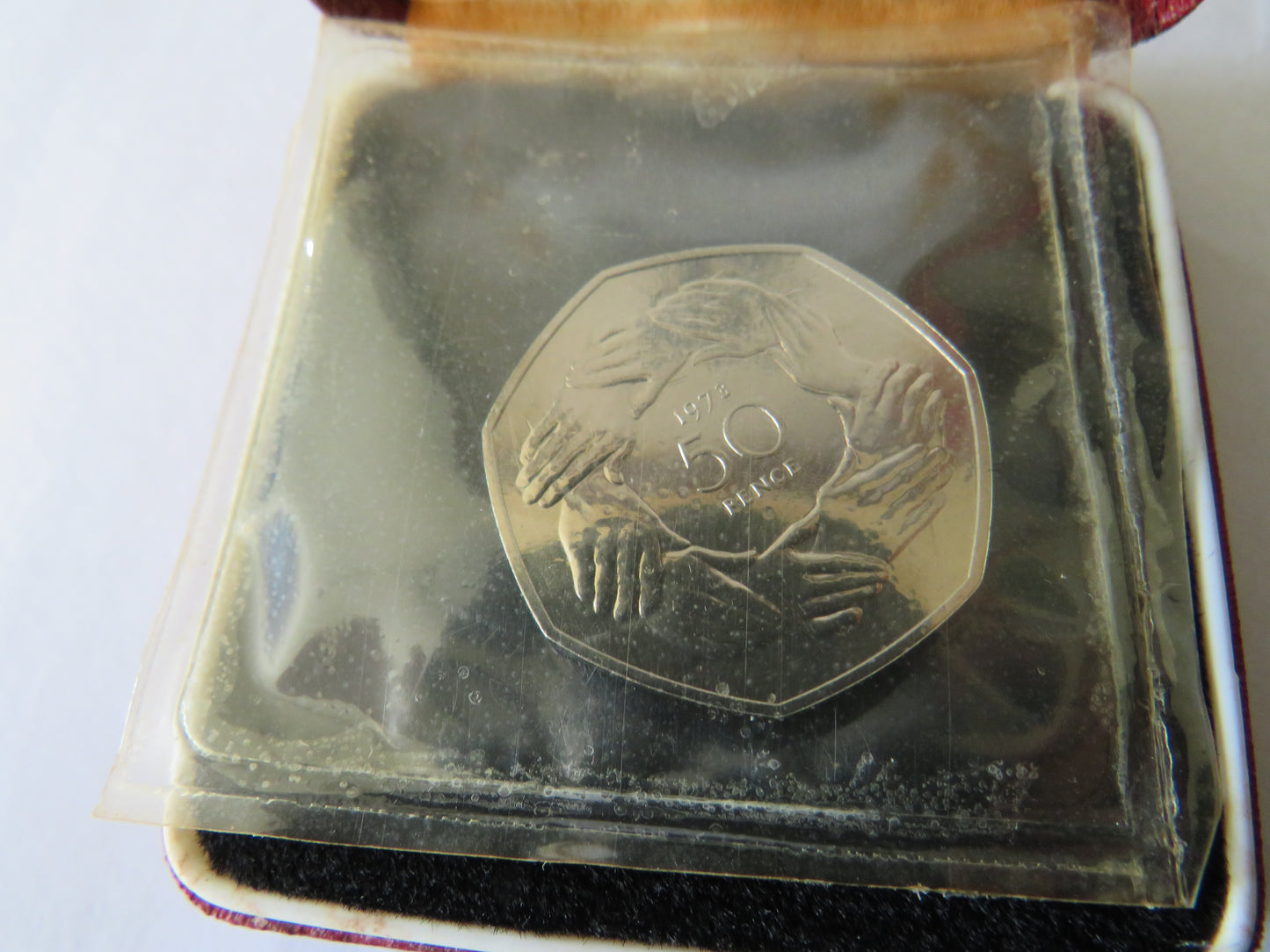 1973 Great Britain 50p Fifty Pence Accession To European Union Cased Coin