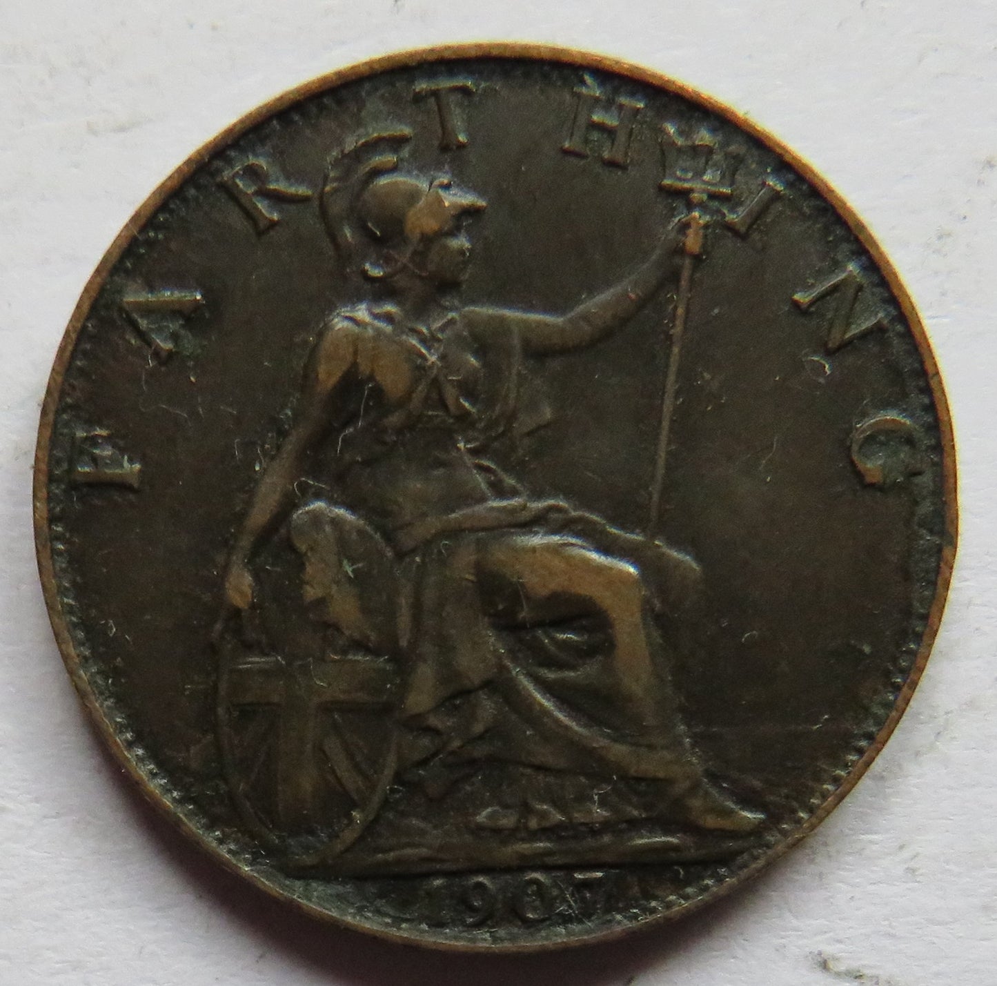 1907 King Edward VII Farthing Coin - Great Britain