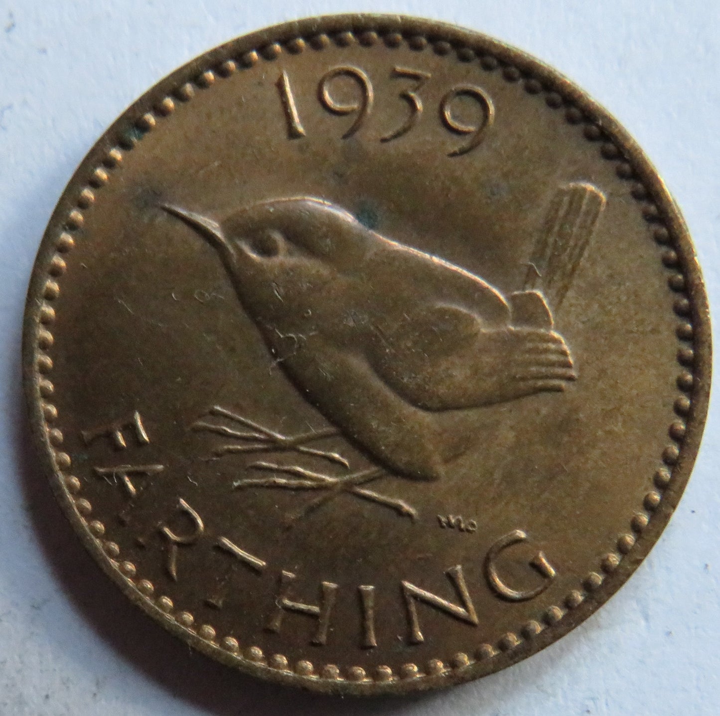 1939 King George VI Farthing Coin In High Grade - Great Britain
