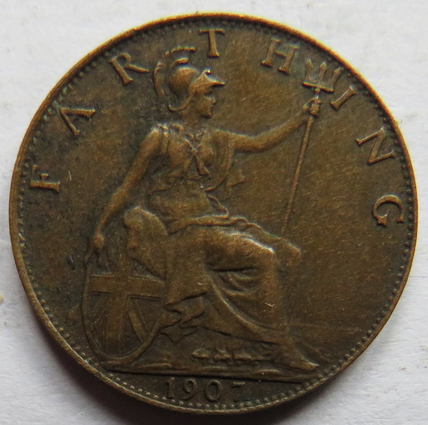 1907 King Edward VII Farthing Coin - Great Britain
