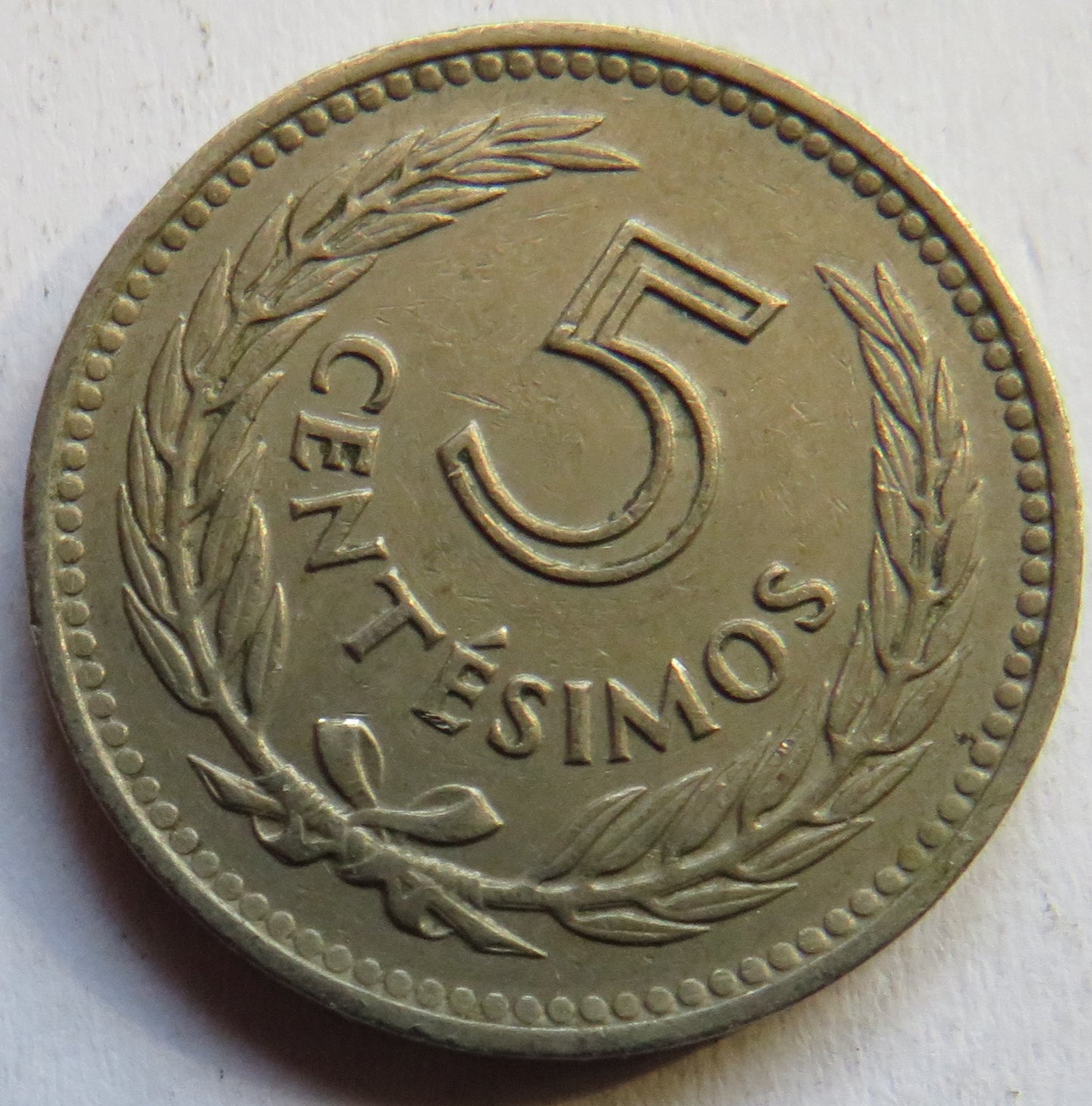 1953 Uruguay 5 Centesimos Coin