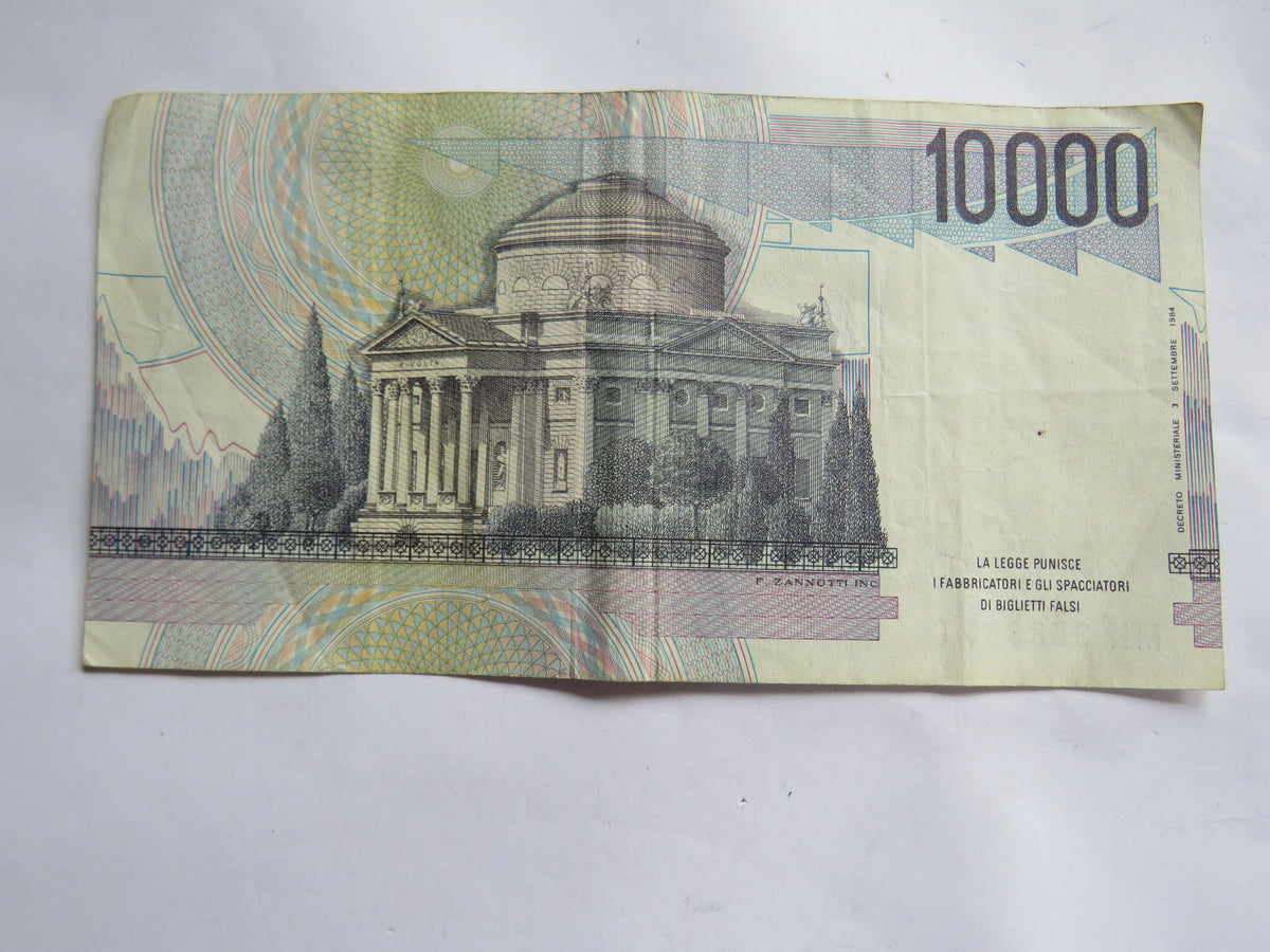 1984 Italy 10000 Lire Banknote
