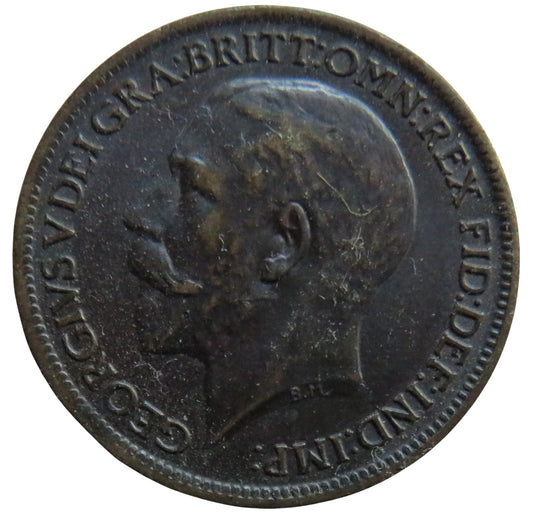 1917 King George V Farthing Coin In Higher Grade - Great Britain