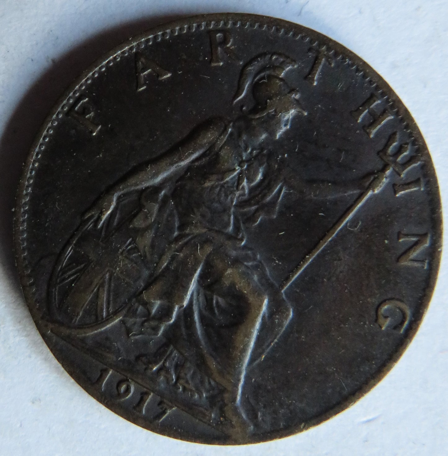 1917 King George V Farthing Coin In Higher Grade - Great Britain