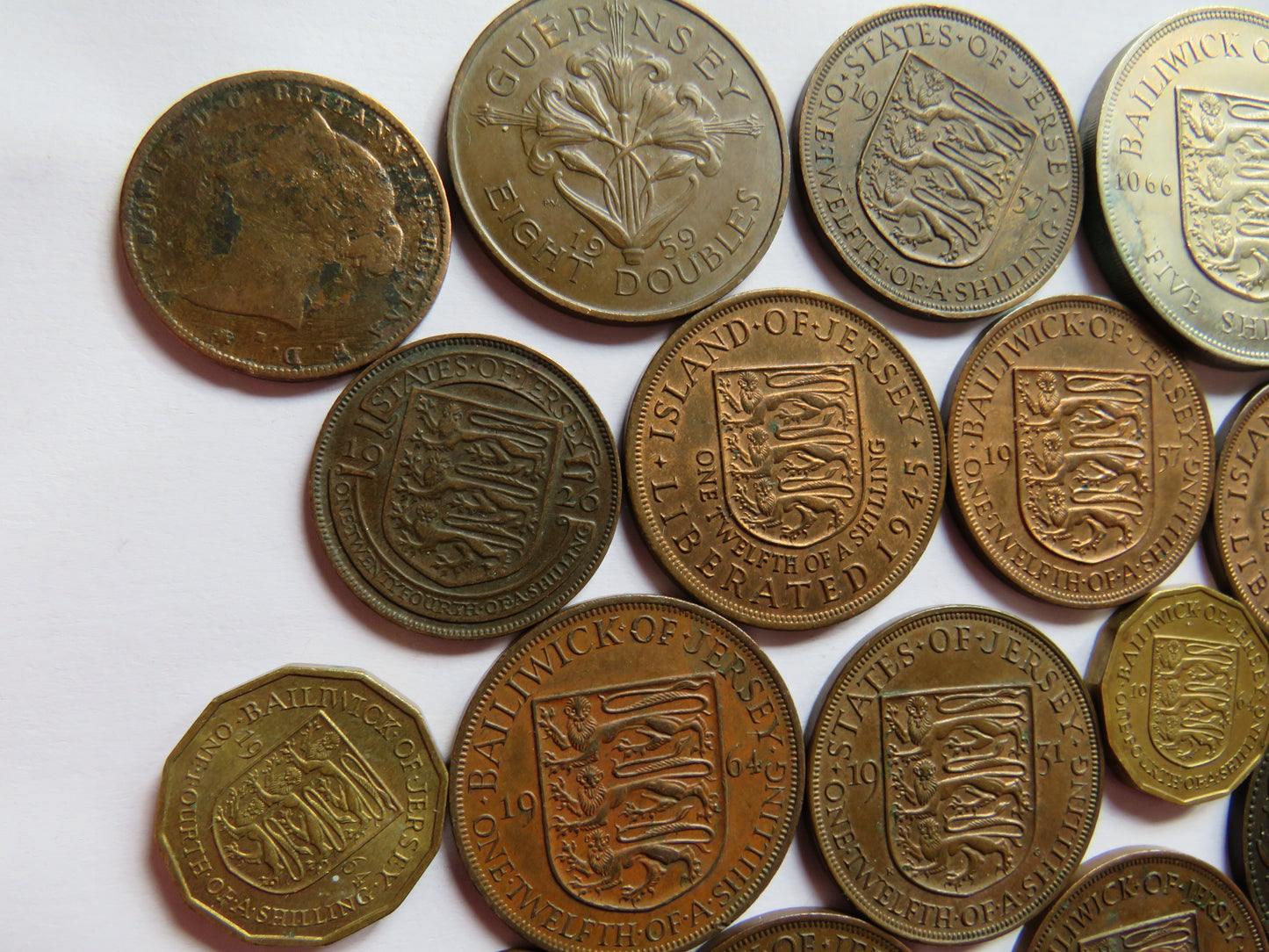A Small Collection of Old Coins From Jersey & Guernsey