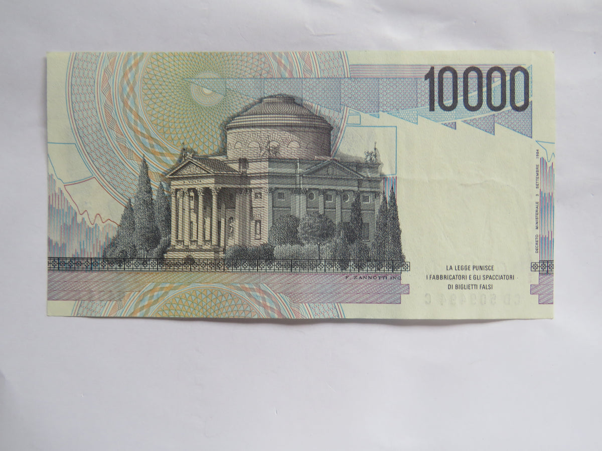 1984 Italy 10000 Lire Banknote