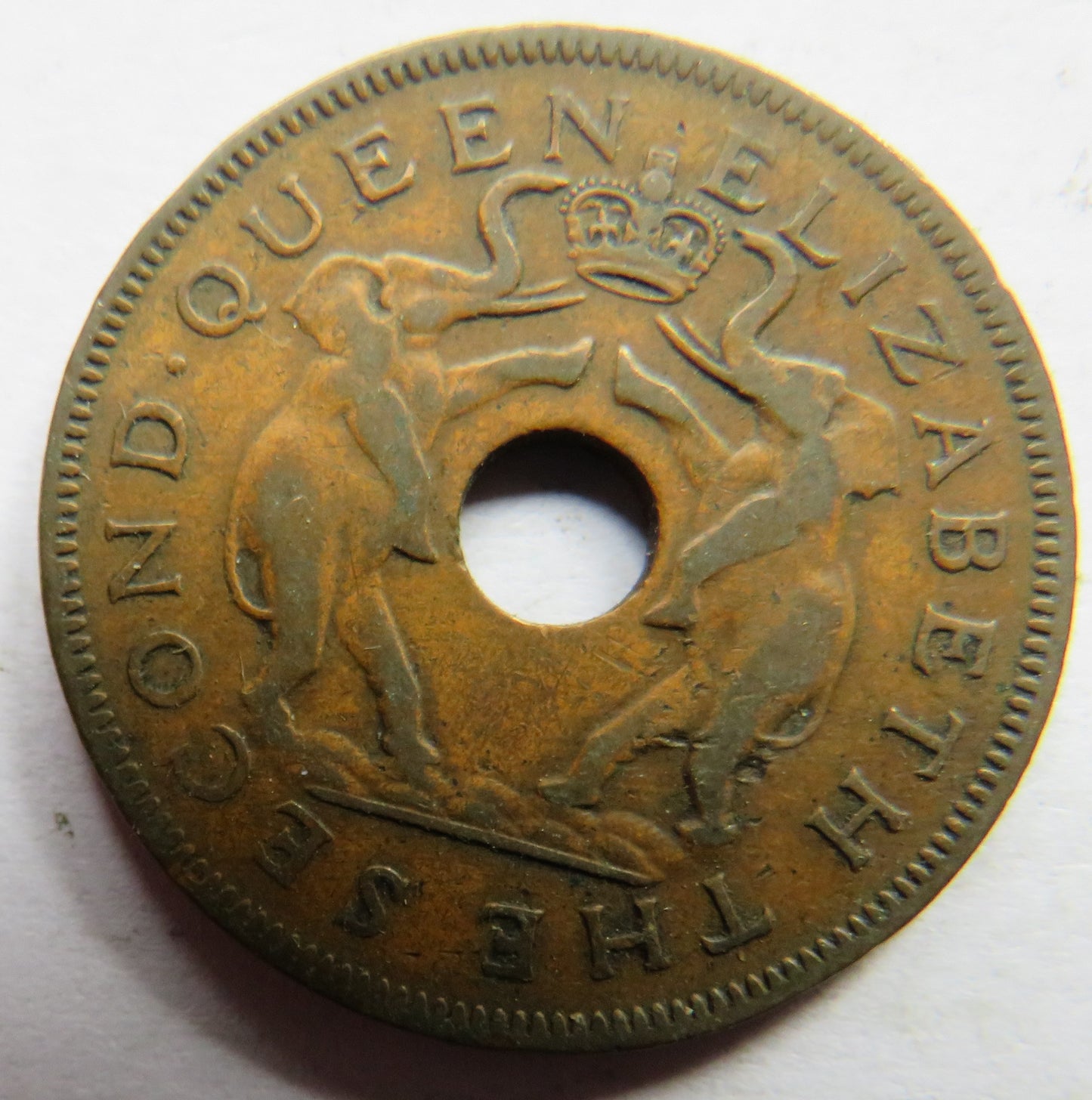 1955 Rhodesia and Nyasaland One Penny Coin