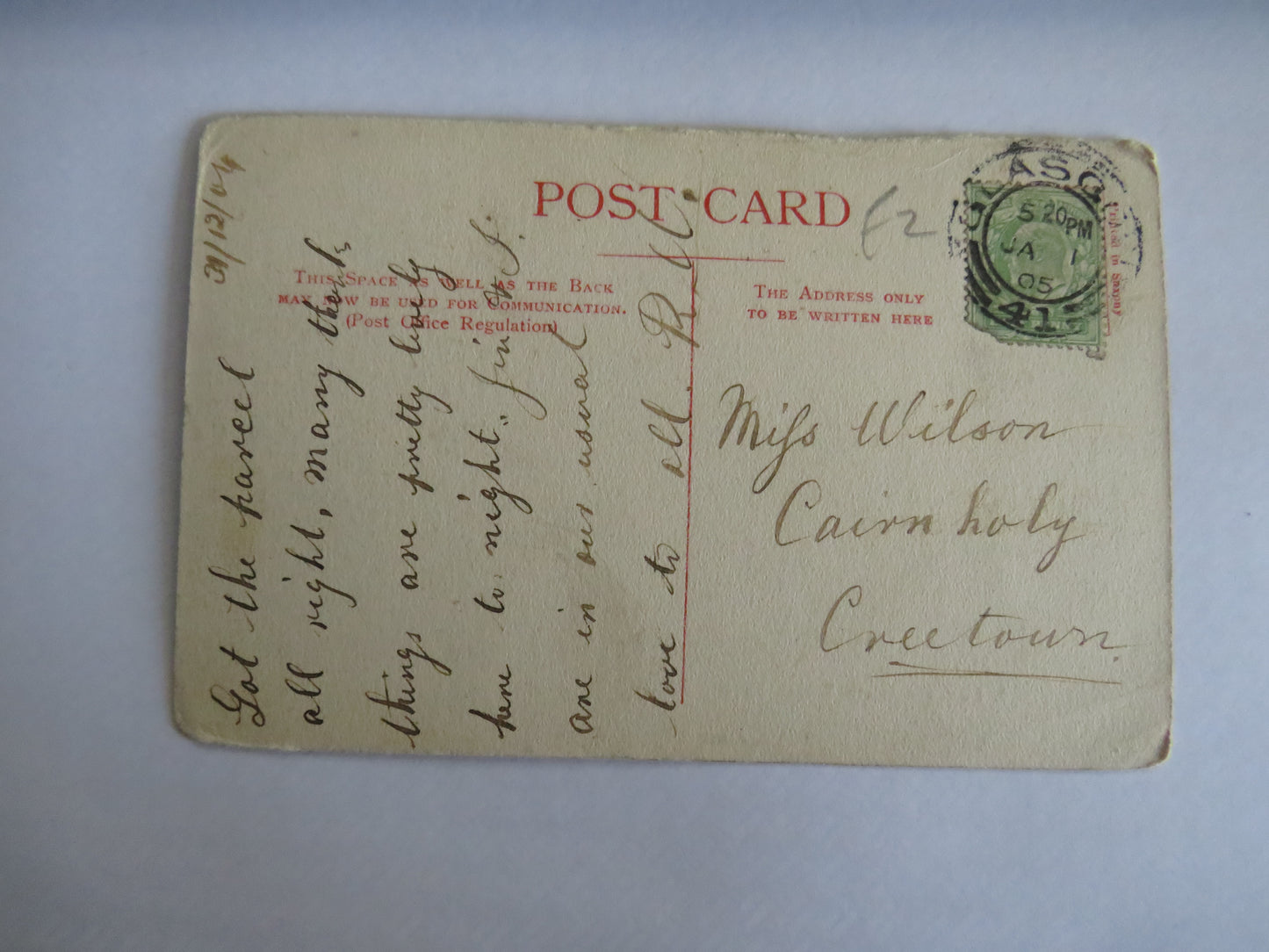 Vintage Postcard of Edinburgh From The North British Hotel 1905
