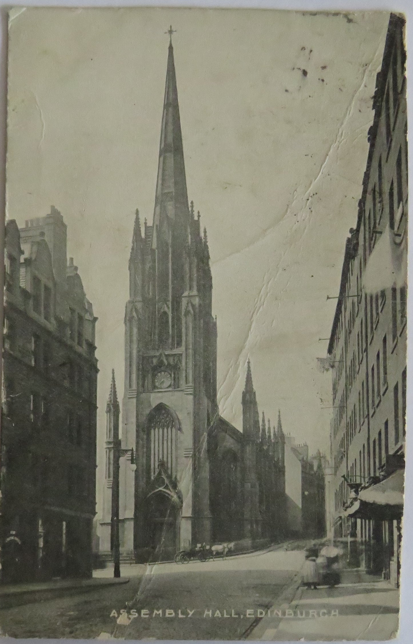 Vintage Postcard Of Assembly Hall, Edinburgh 1904