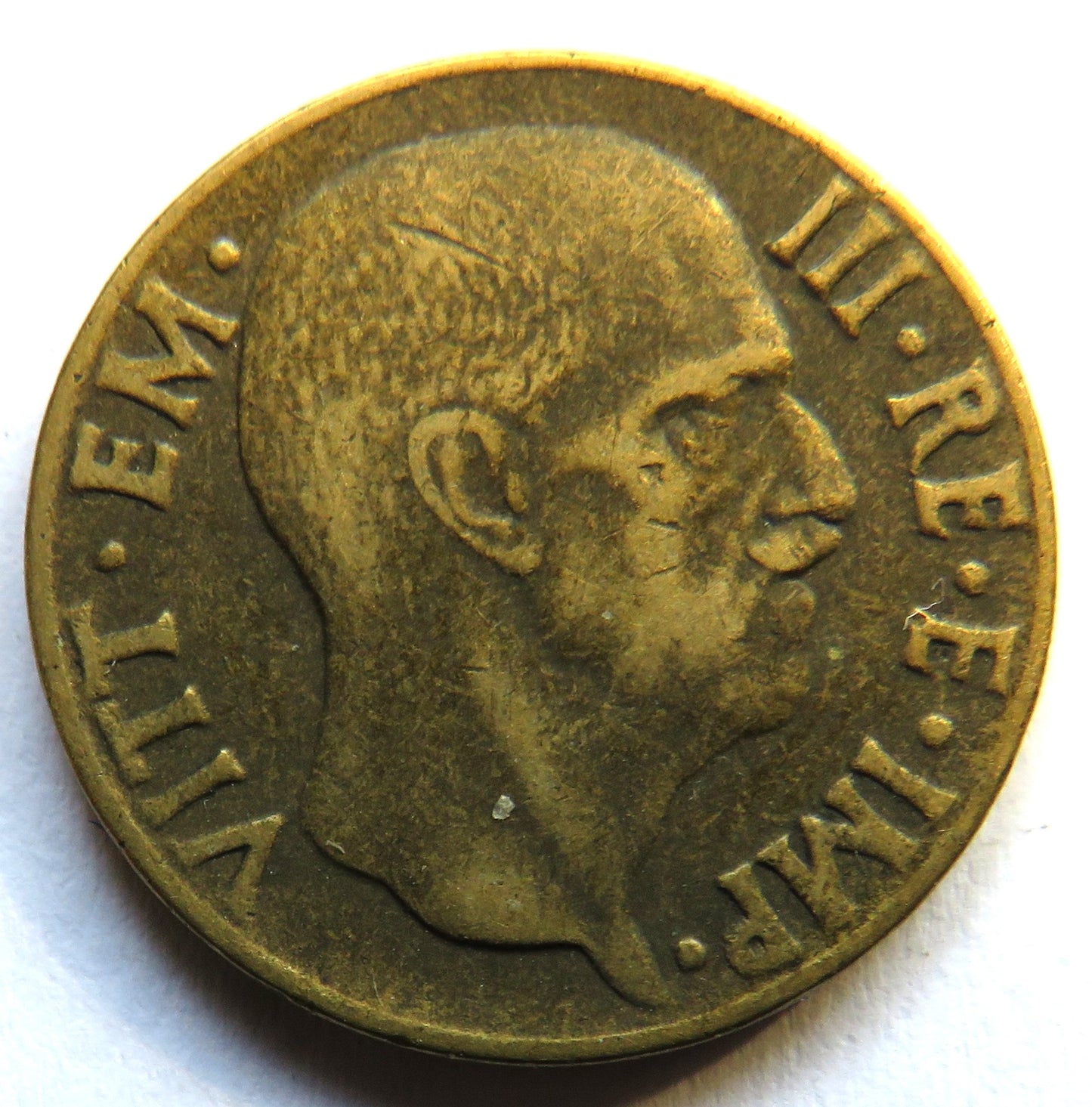 1942 Italy 5 Centesimi Coin WWII