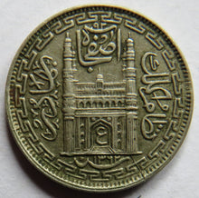 Load image into Gallery viewer, 1362 / 1943 India Princely state of Hyderabad Silver 2 Annas Coin
