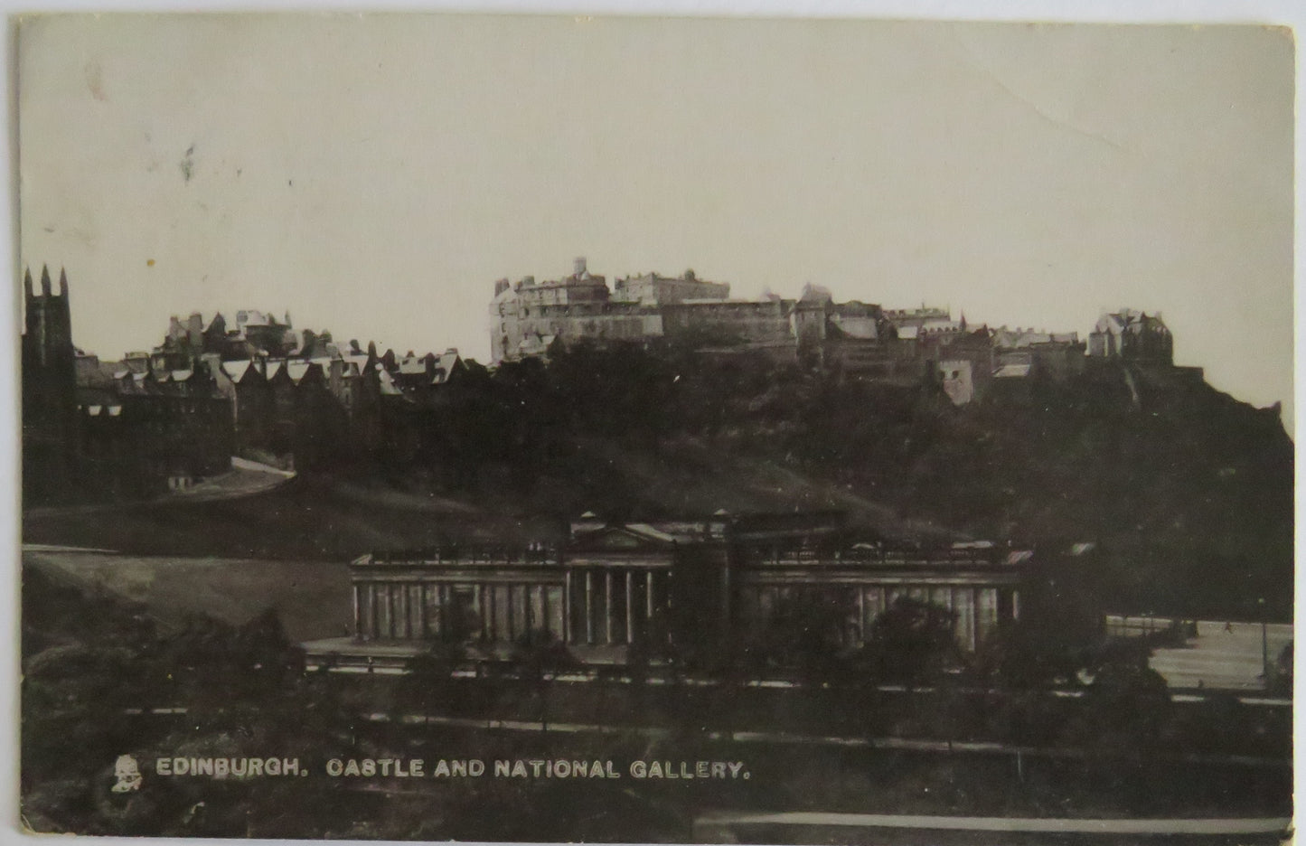 Vintage Postcard Of Edinburgh Castle and National Gallery 1904