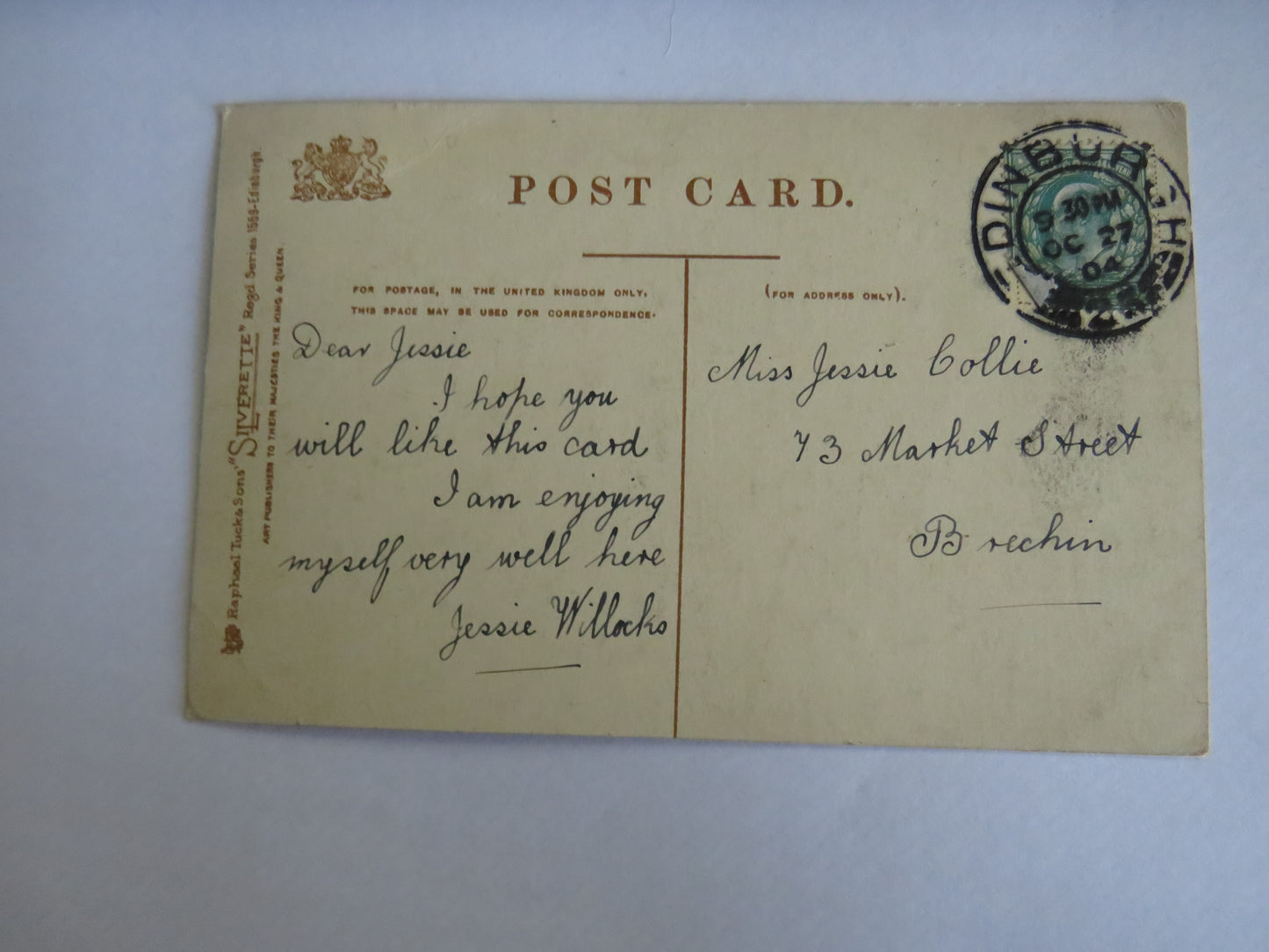 Vintage Postcard Of Edinburgh Castle and National Gallery 1904
