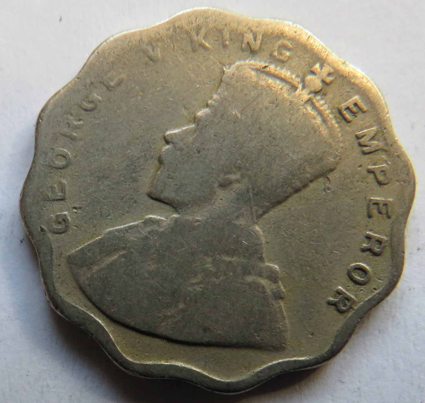 1925 King George V India One Anna Coin