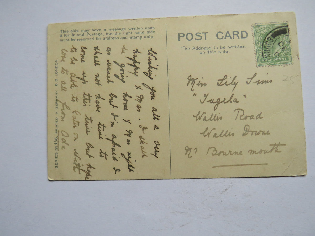 Vintage Postcard of The Path To The Mill (1904 Bournemouth Postmark)