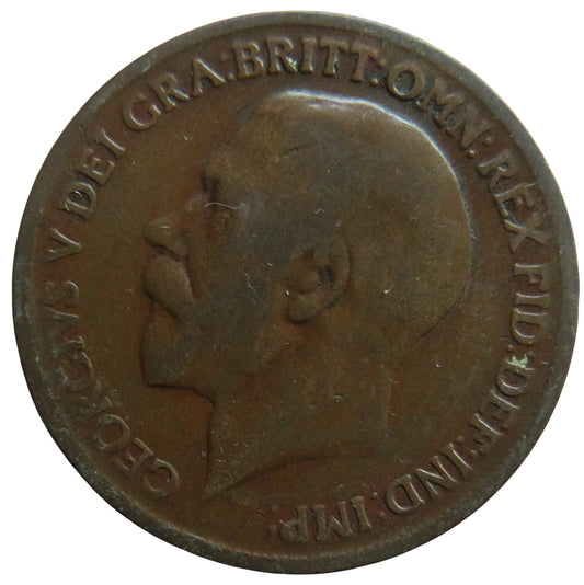 1918-KN King George V One Penny Coin - Great Britain