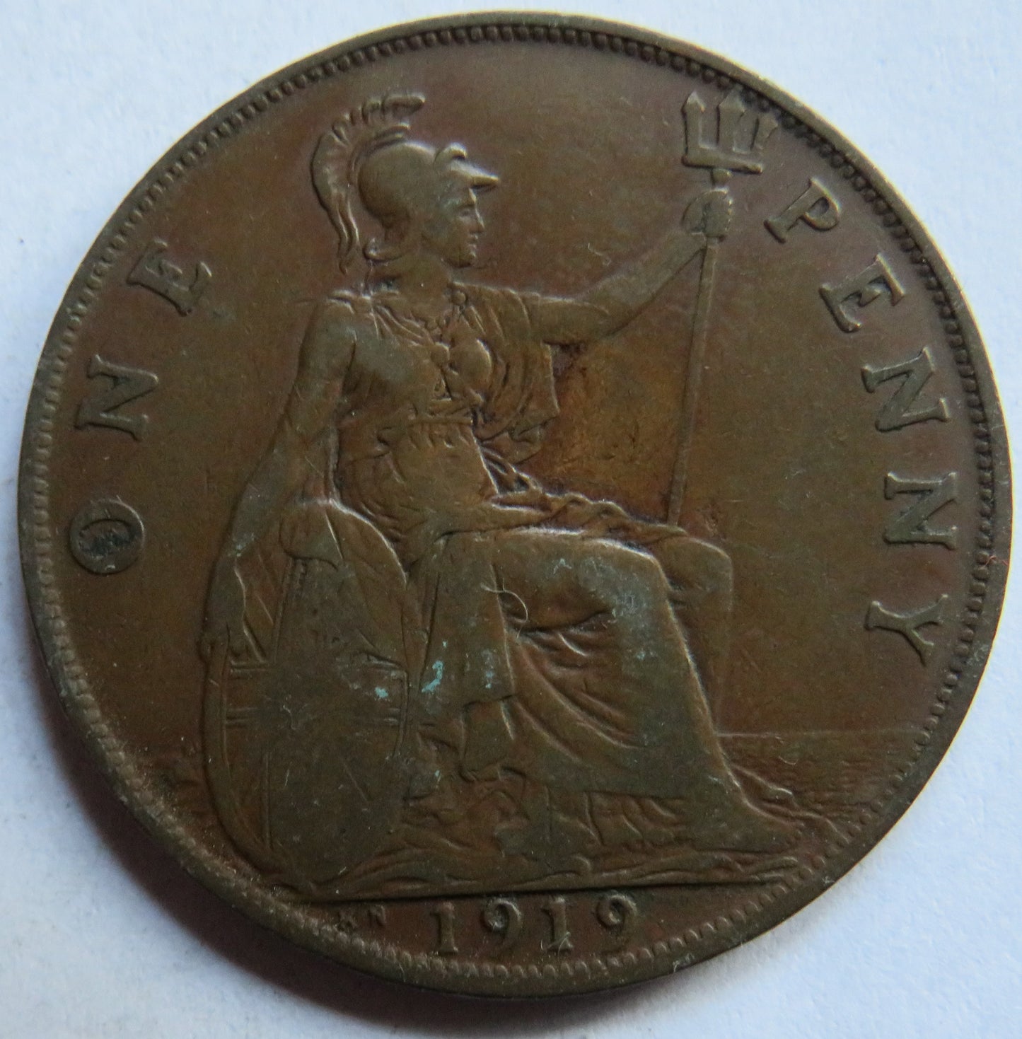 1919-KN King George V One Penny Coin - Great Britain