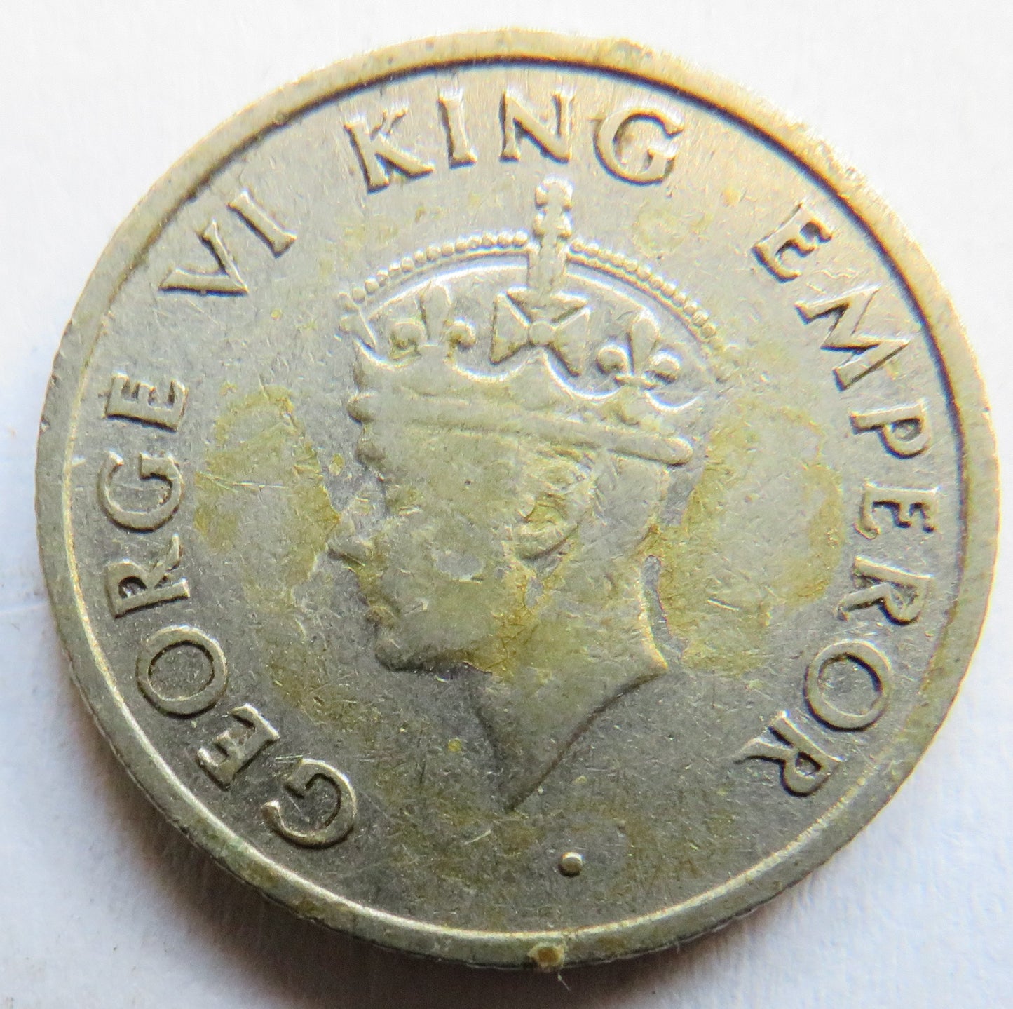 1946 King George VI India 1/4 Rupee Coin