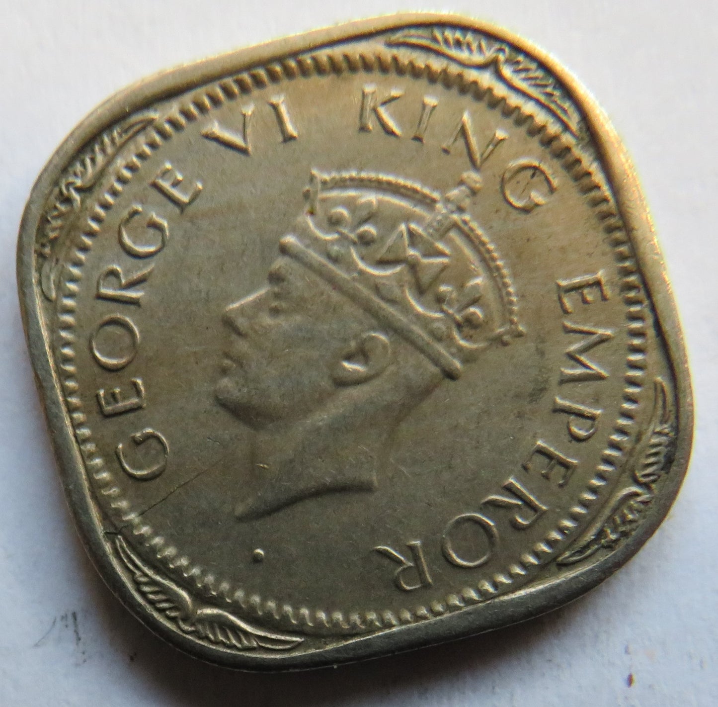 1947 King George VI India 1/2 Anna Coin