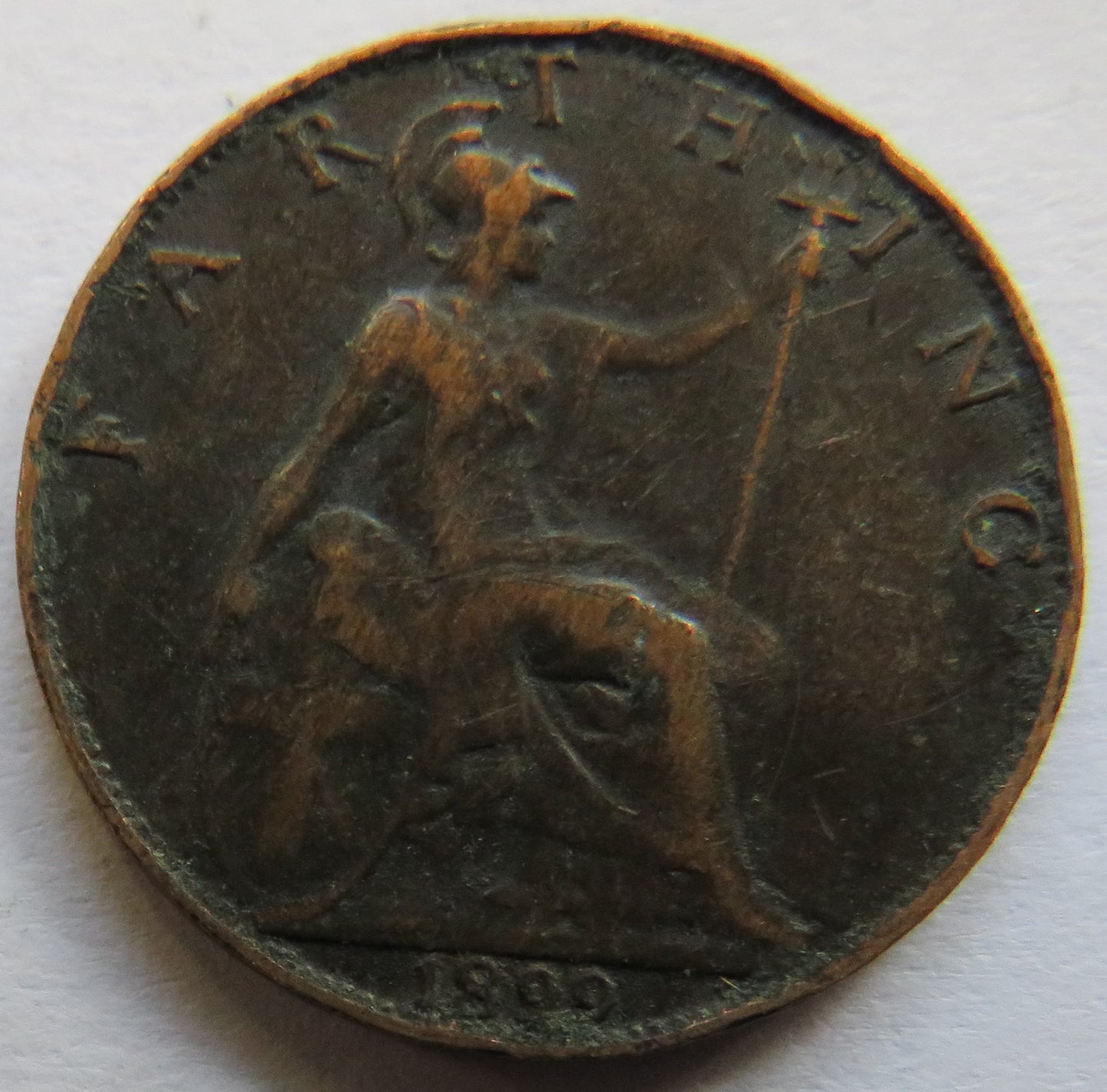 1899 Queen Victoria Farthing Coin - Great Britain