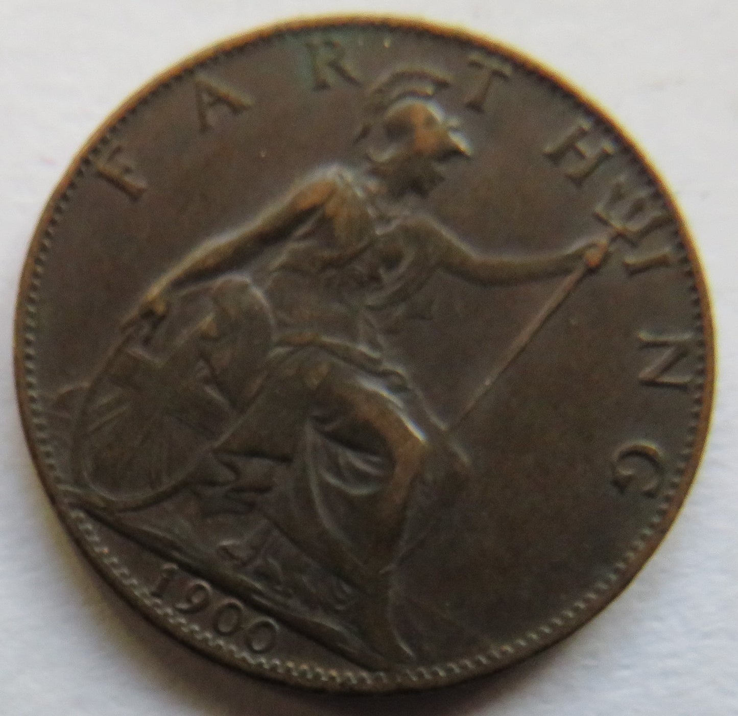 1900 Queen Victoria Farthing Coin - Great Britain