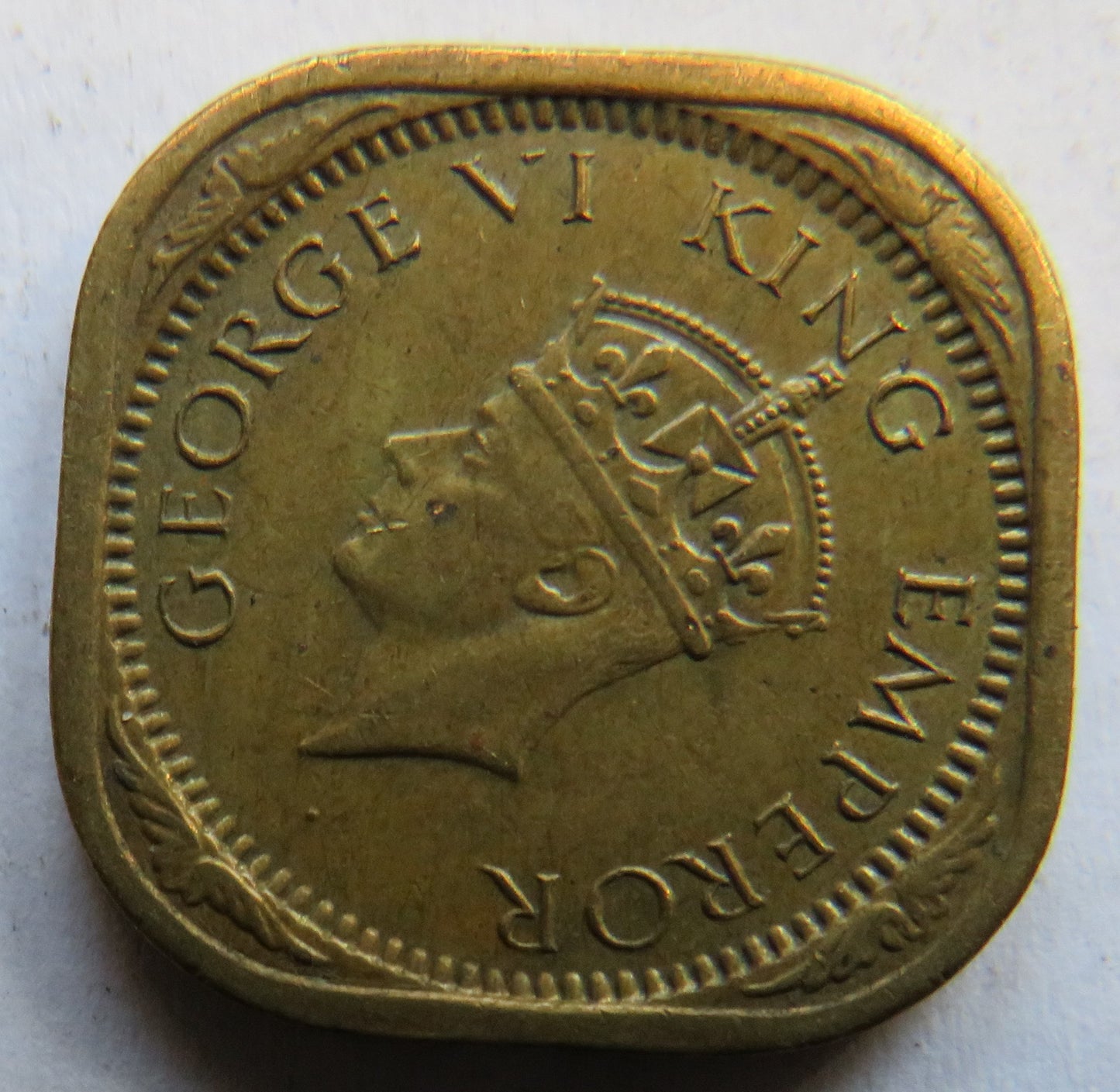 1942 King George VI India 1/2 Anna Coin