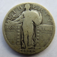 Load image into Gallery viewer, 1925 USA Standing Liberty $1/4 Quarter Dollar Coin
