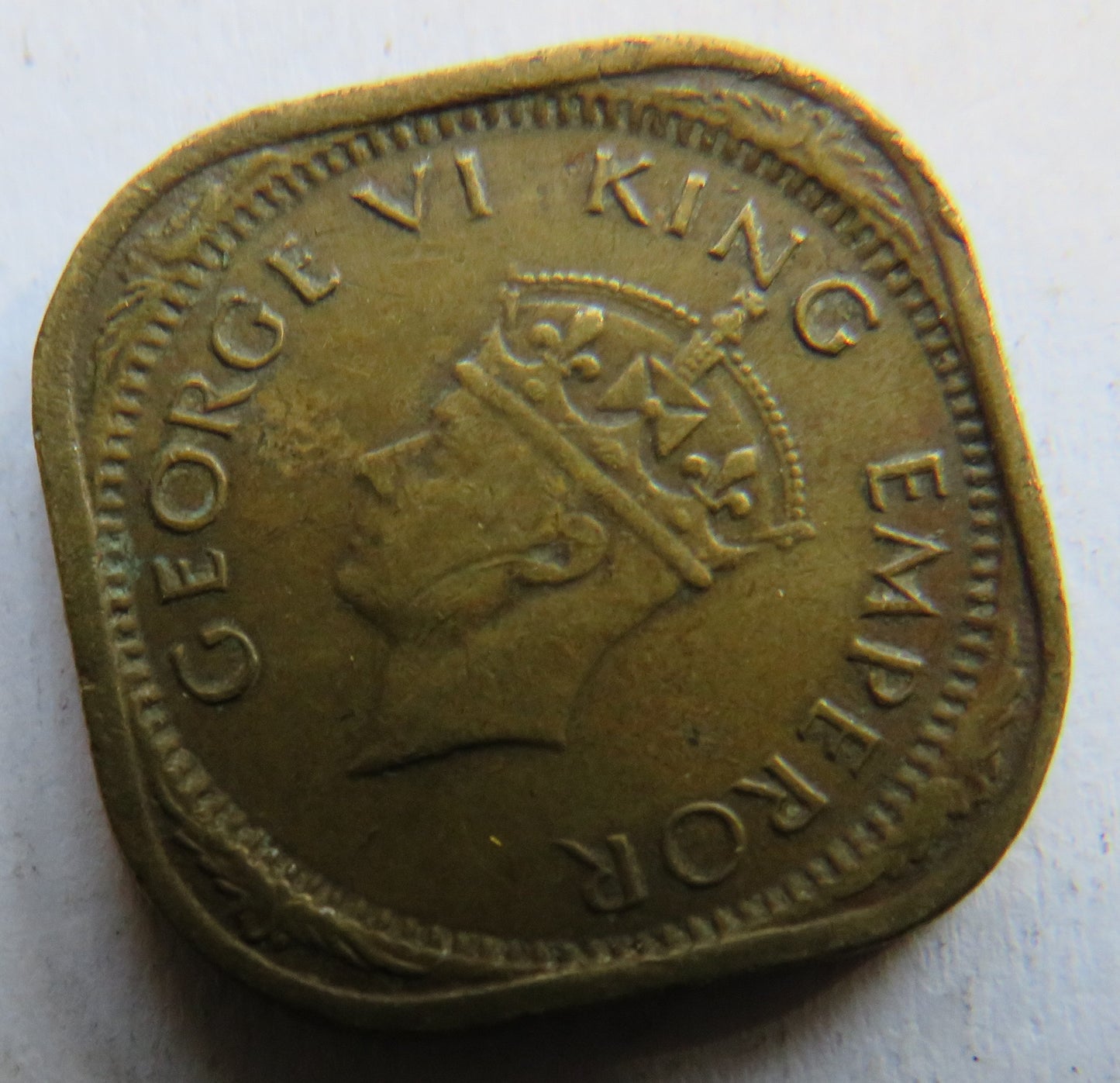 1945 King George VI India 1/2 Anna Coin