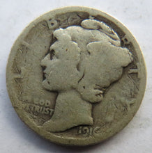 Load image into Gallery viewer, 1916 USA Silver Mercury Dime Coin
