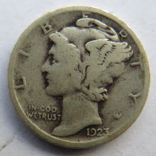 Load image into Gallery viewer, 1923 USA Silver Mercury Dime Coin
