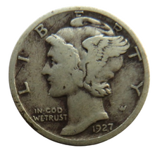 Load image into Gallery viewer, 1927-S USA Silver Mercury Dime Coin
