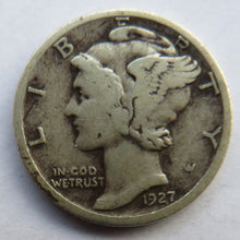 Load image into Gallery viewer, 1927-S USA Silver Mercury Dime Coin
