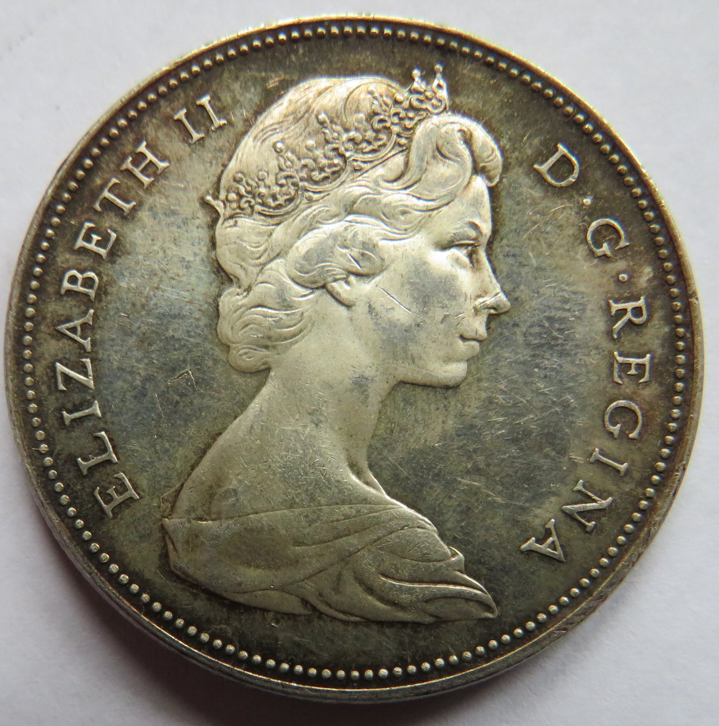 1966 Queen Elizabeth II Canada Silver $1 One Dollar Coin