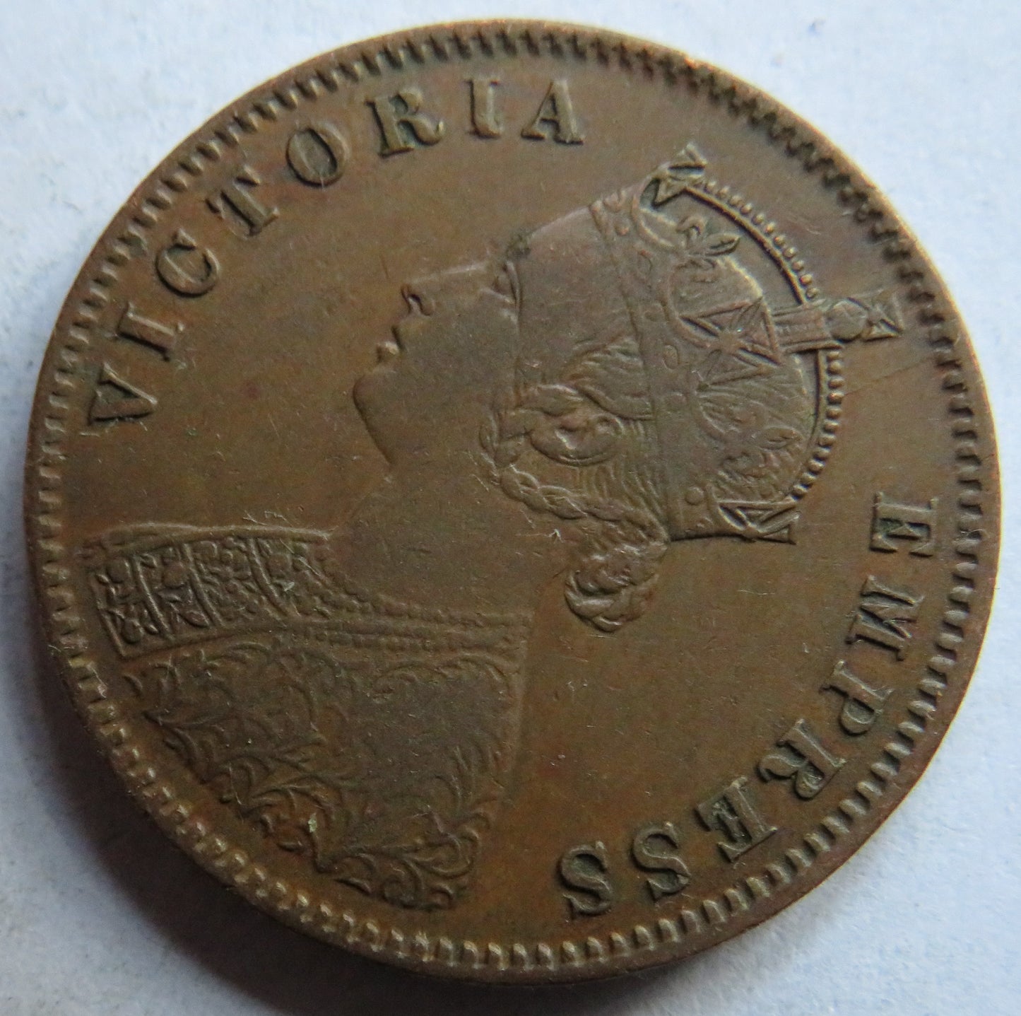 1894 Queen Victoria India 1/4 Anna Coin