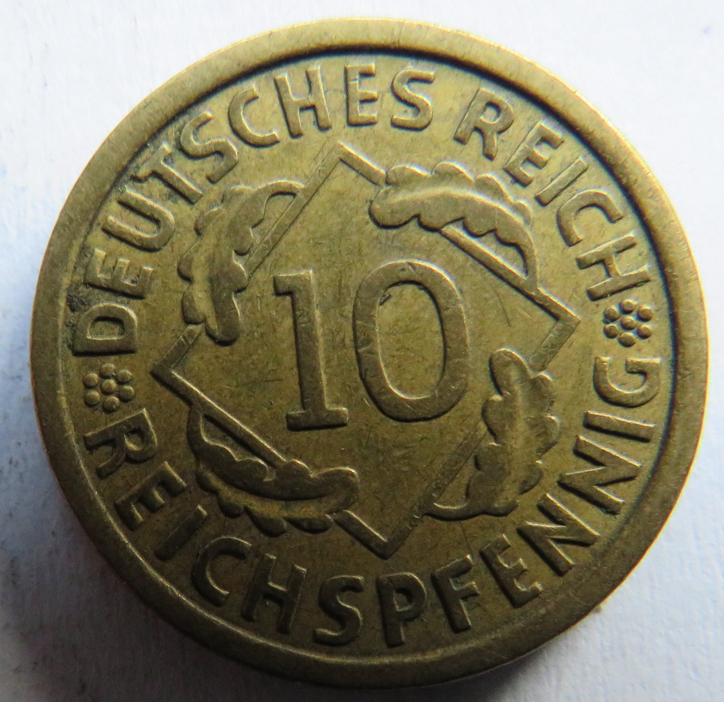 1929-A Germany - Weimar Republic 10 Reichspfennig Coin