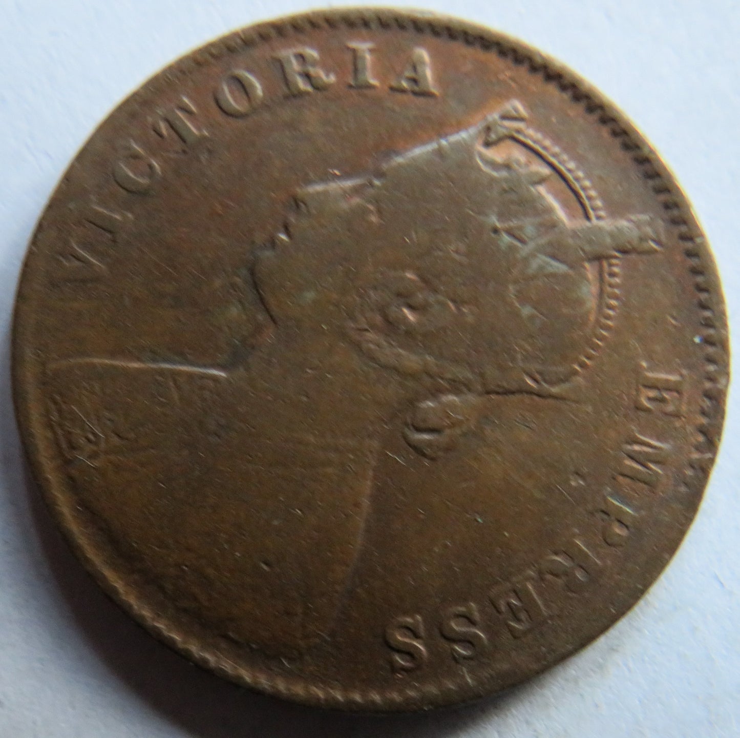 1900 Queen Victoria India 1/4 Anna Coin