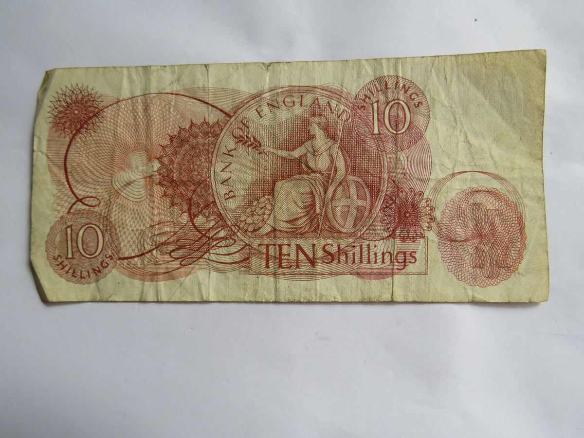 C.1967 Bank of England 10 Ten Shillings Banknote J.S. Fforde (85Z)