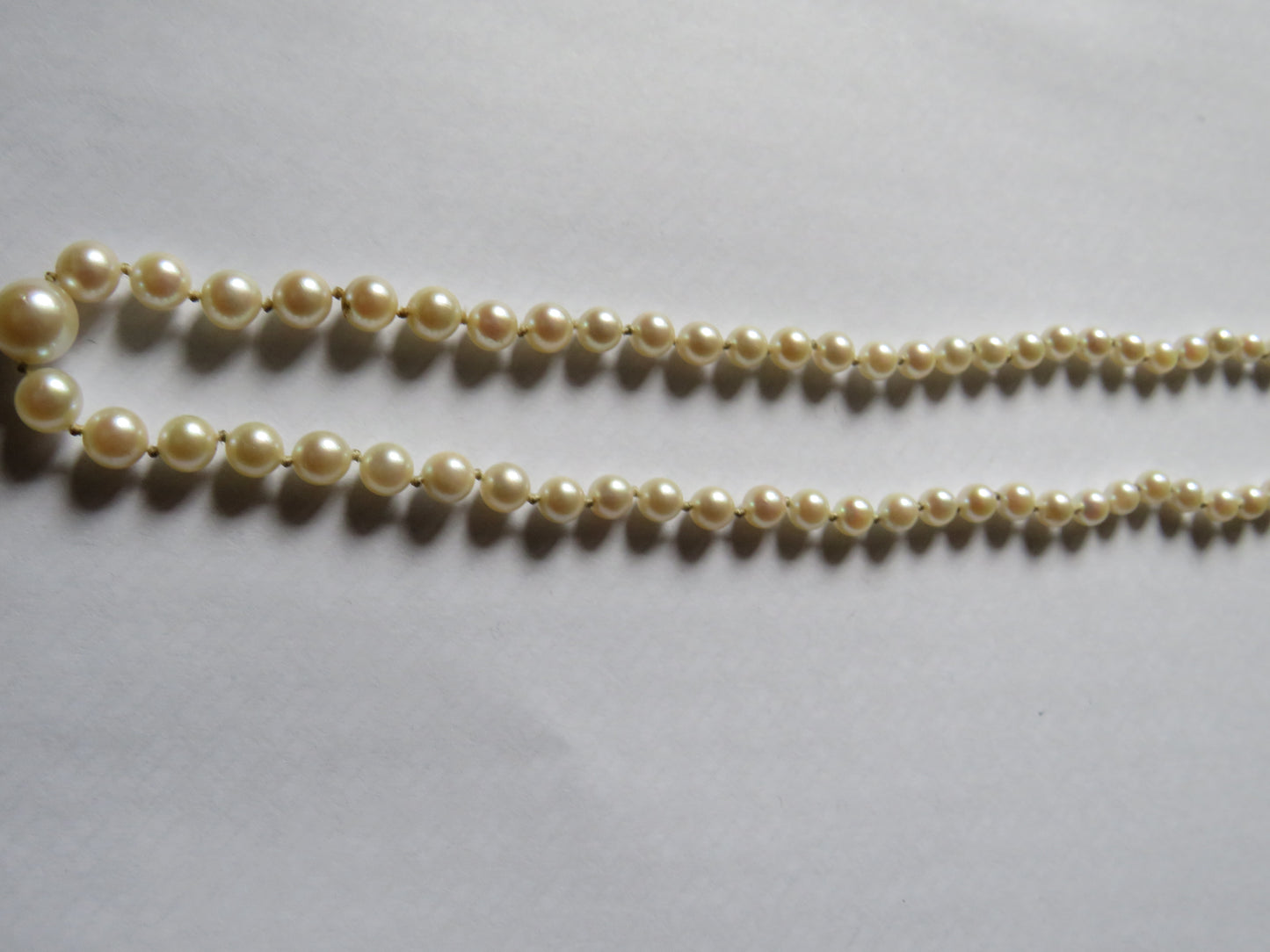 A Quality Ladies Graduated Cultured Pearl Necklace With 9ct White Gold Clasp