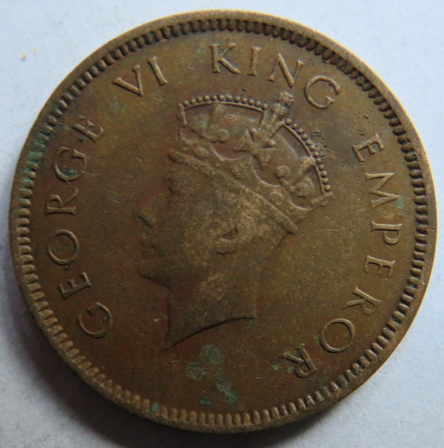 1939 King George VI India 1/4 Anna Coin